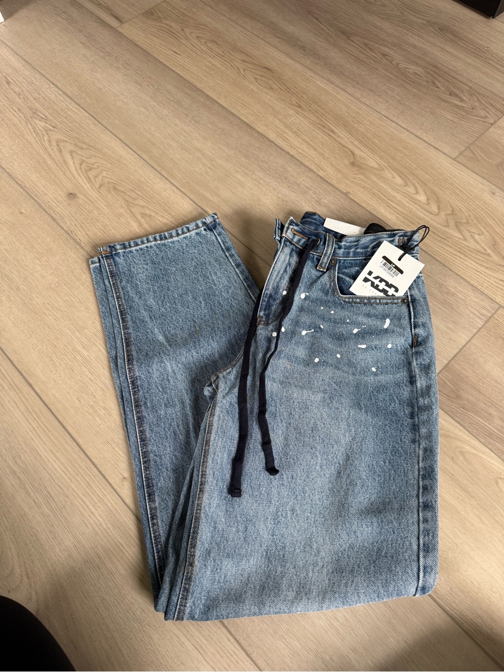 KBB Denim Jeans with Paint Speckle